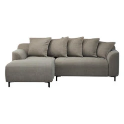 Bank Elsa Met Chaise Longue Links - Stof Eden - Taupe