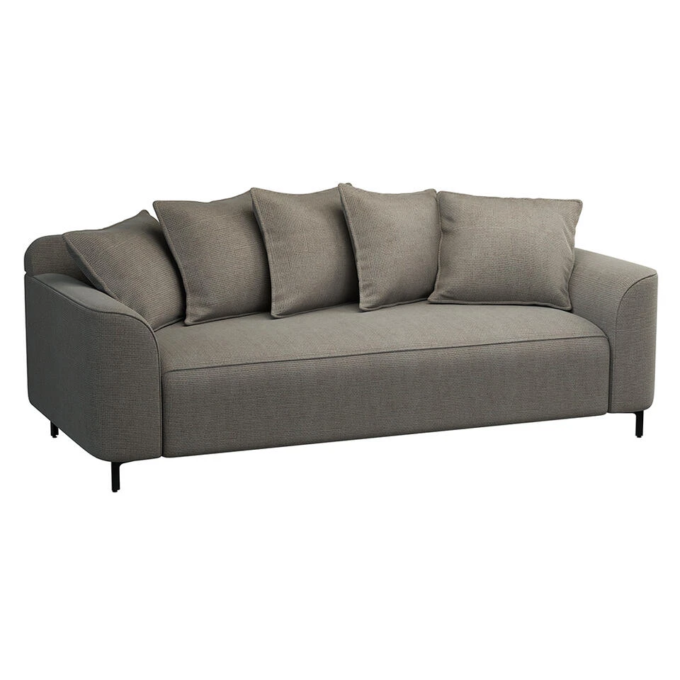 Bank Elsa 3-zits - Stof Eden - Taupe 4 Bank Elsa 3-zits - Stof Eden - Taupe - Afbeelding 2