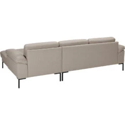 Bank Tom Met Chaise Longue Rechts - Basel - Beige -LeenBakker Winkel 10101484 0800