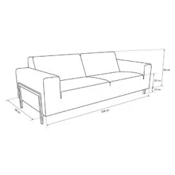 Bank Lugano 3-zits - Donkergroen -LeenBakker Winkel 10101978 9600