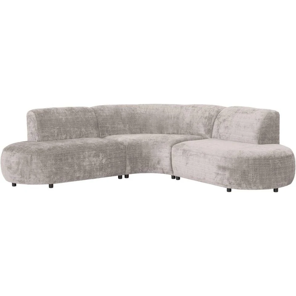 Hoekbank Luna Rond - Stof Cremona - Beige 6 Hoekbank Luna Rond - Stof Cremona - Beige - Afbeelding 4