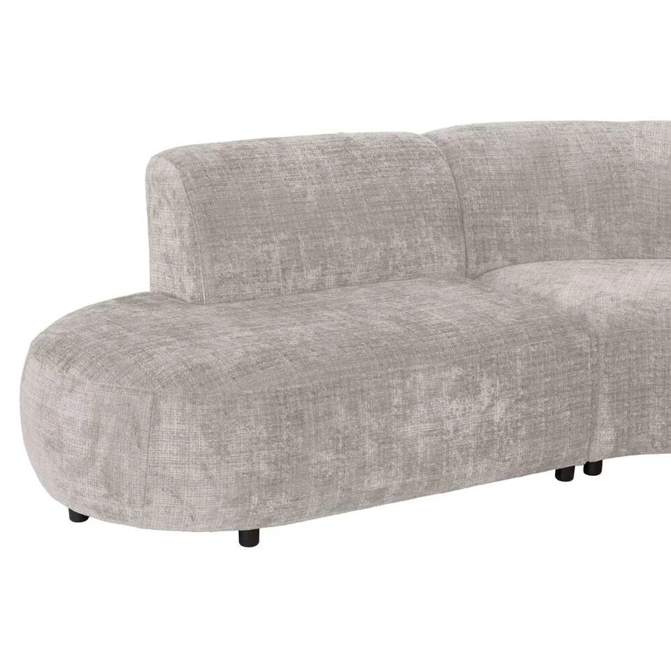 Hoekbank Luna Rond - Stof Cremona - Beige 9 Hoekbank Luna Rond - Stof Cremona - Beige - Afbeelding 7