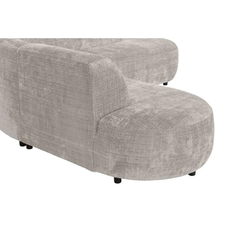 Hoekbank Luna Rond - Stof Cremona - Beige 10 Hoekbank Luna Rond - Stof Cremona - Beige - Afbeelding 8