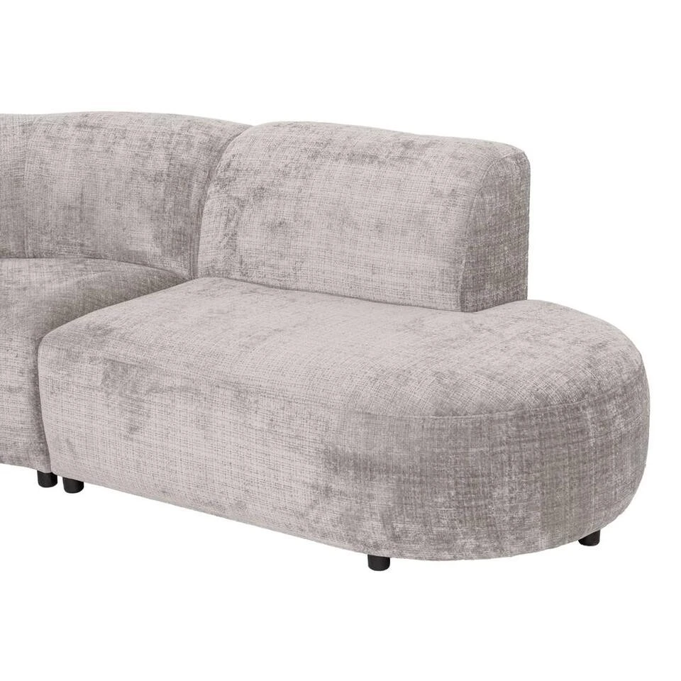 Hoekbank Luna Rond - Stof Cremona - Beige 11 Hoekbank Luna Rond - Stof Cremona - Beige - Afbeelding 9