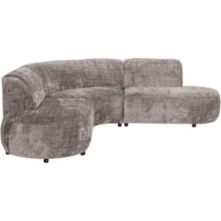 Hoekbank Luna Rond - Stof Cremona - Taupe