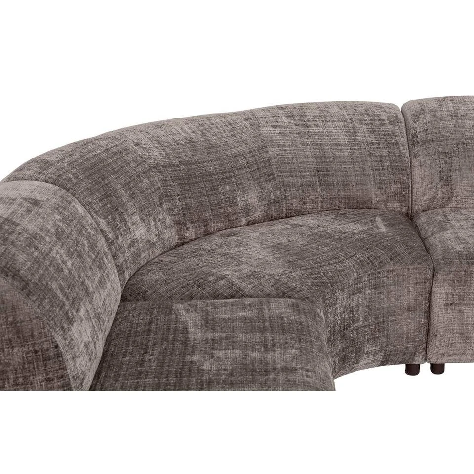 Hoekbank Luna Rond - Stof Cremona - Taupe 8 Hoekbank Luna Rond - Stof Cremona - Taupe - Afbeelding 6