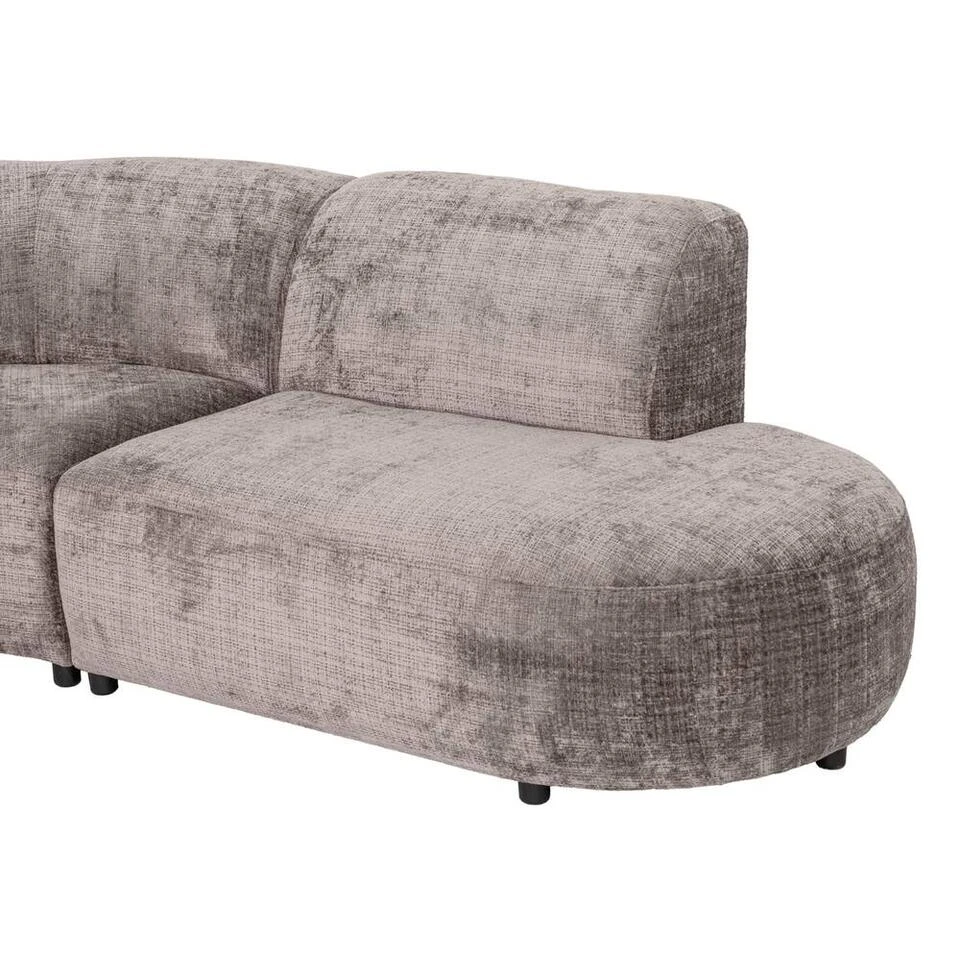 Hoekbank Luna Rond - Stof Cremona - Taupe 11 Hoekbank Luna Rond - Stof Cremona - Taupe - Afbeelding 9