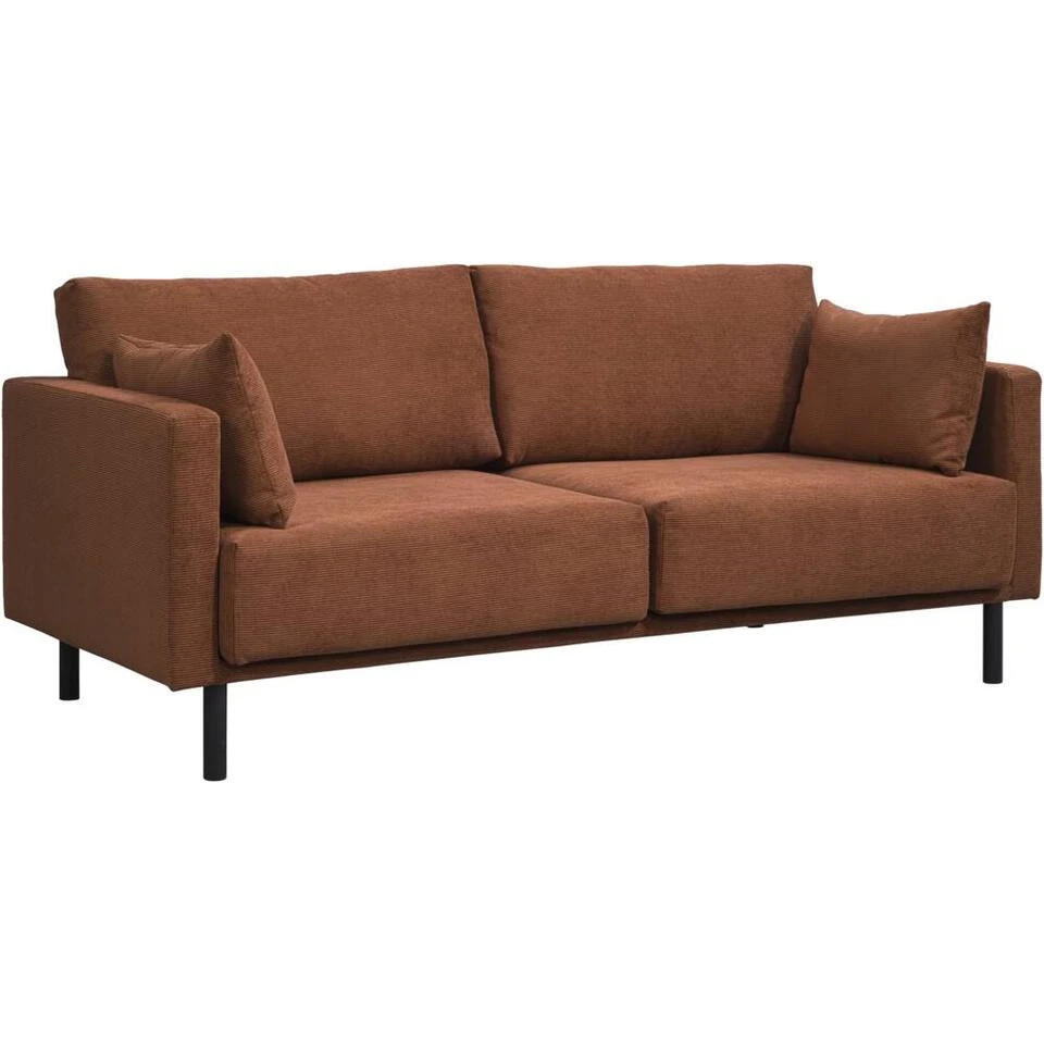 Bank Siem 2,5-zits - Ribstof Fjord - Terracotta 4 Bank Siem 2,5-zits - Ribstof Fjord - Terracotta - Afbeelding 2