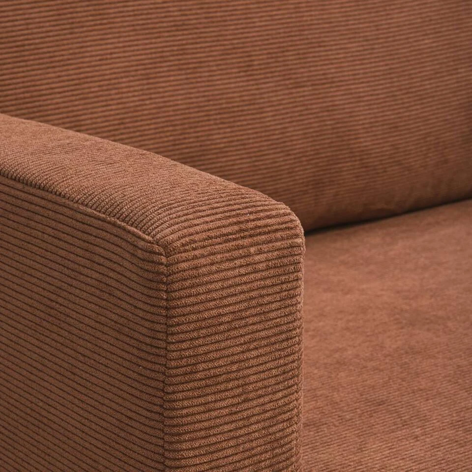 Bank Siem 2,5-zits - Ribstof Fjord - Terracotta 11 Bank Siem 2,5-zits - Ribstof Fjord - Terracotta - Afbeelding 9