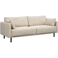 Bank Siem 3-zits - Stof Egon - Beige -LeenBakker Winkel 10108088 0300