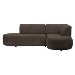 Hoekbank Luna Rechts - Stof Rebel - Bruin