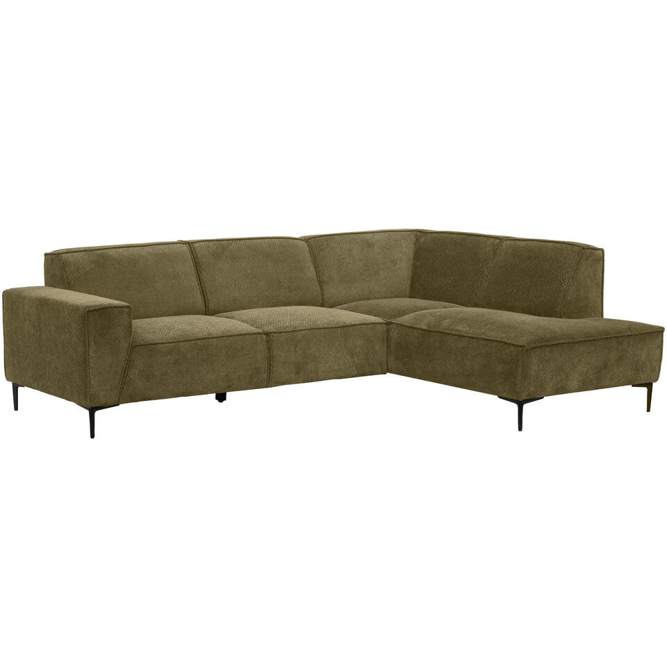Hoekbank Romy Rechts - Stof Egon - Groen 4 Hoekbank Romy Rechts - Stof Egon - Groen - Afbeelding 2