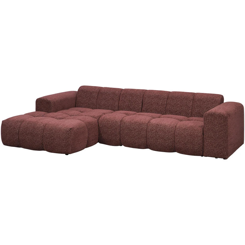 Hoekbank Beau Links - Raven - Wijnrood 4 Hoekbank Beau Links - Raven - Wijnrood - Afbeelding 2