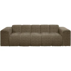 Bank Beau 3-zits - Stof Raven - Bruin