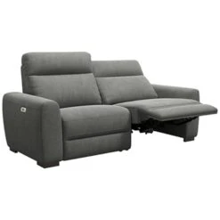 Bank James Verstelbaar 3-zits - Stof Gaucho - Donkergrijs -LeenBakker Winkel 10111652 0301