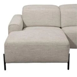 Hoekbank Dave Links - Elektrisch Verstelbaar - Stof Pure - Lichtgrijs -LeenBakker Winkel 10112249 9001