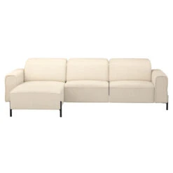 Hoekbank Dave Links - Elektrisch Verstelbaar - Crème