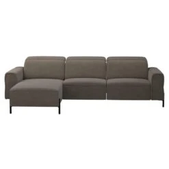 Hoekbank Dave Links - Elektrisch Verstelbaar - Stof Billy Joe - Grijs