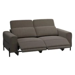 Bank Dave 3-zits - Elektrisch Verstelbaar - Stof Billy Joe - Grijs -LeenBakker Winkel 10112268 0301