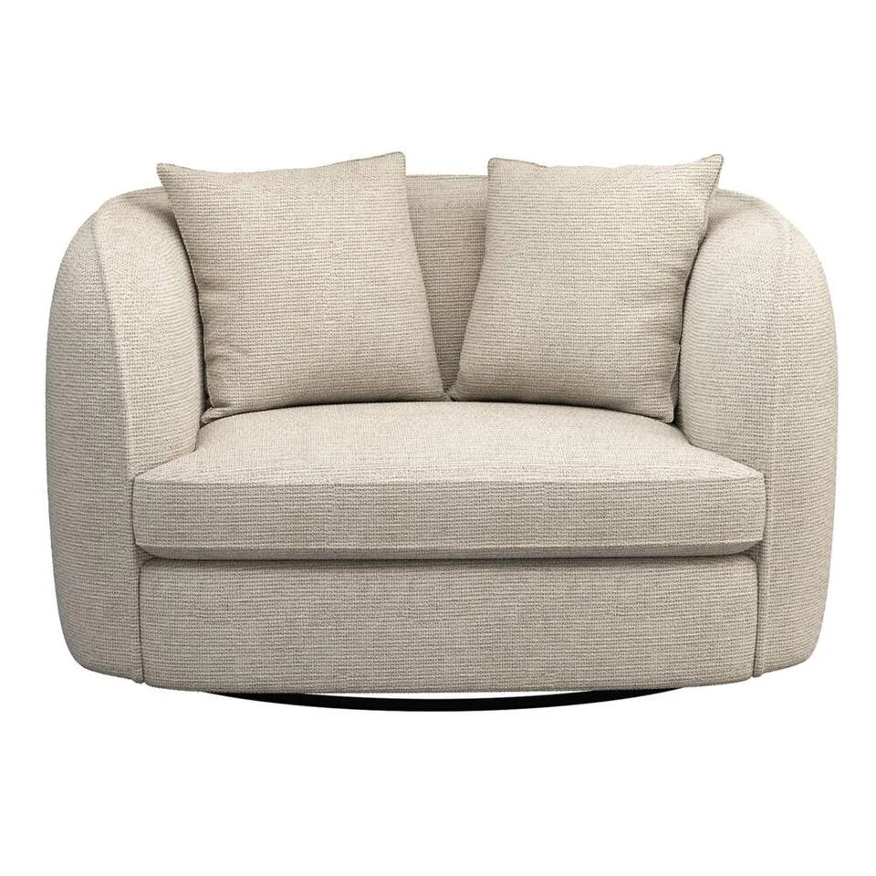 Loveseat Enzio - Stof Wandy - Champagne 4 Loveseat Enzio - Stof Wandy - Champagne - Afbeelding 2