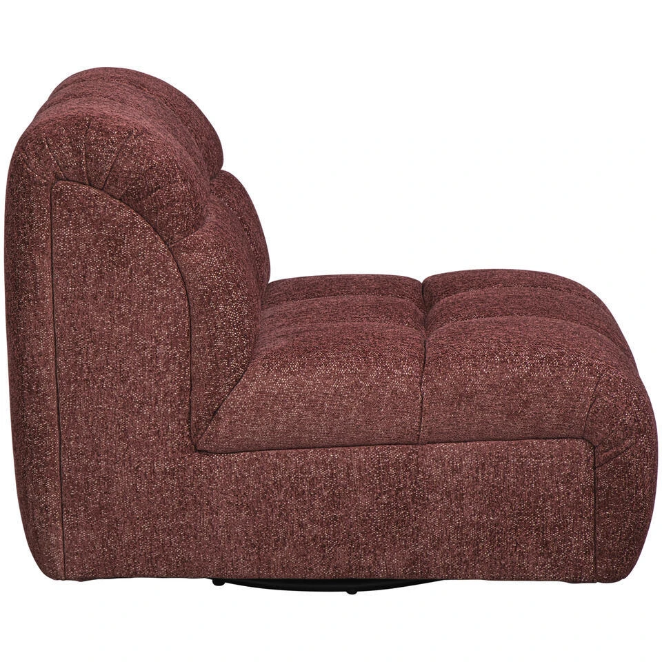 Draaifauteuil Beau - Stof Raven - Wijnrood 6 Draaifauteuil Beau - Stof Raven - Wijnrood - Afbeelding 4