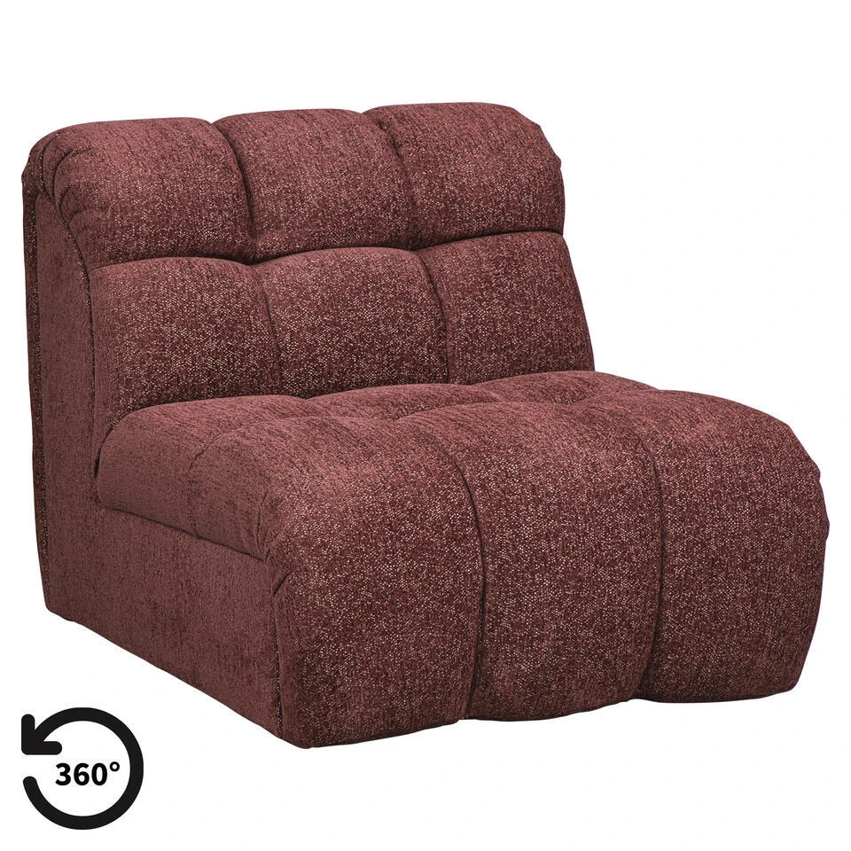 Draaifauteuil Beau - Stof Raven - Wijnrood 3 Draaifauteuil Beau - Stof Raven - Wijnrood