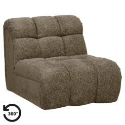 Draaifauteuil Beau - Stof Raven - Bruin