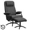 Relaxfauteuil Vincent Incl. Hocker - Stof Bjorn - Antraciet 1 Relaxfauteuil Vincent Incl. Hocker - Stof Bjorn - Antraciet -LeenBakker Winkel 10202145