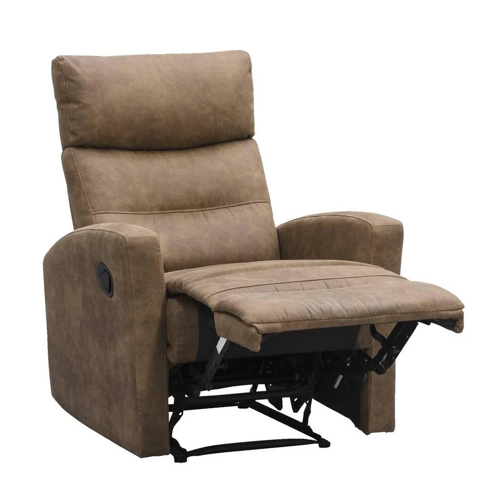 Relaxfauteuil Jackson - Stof - Lichtbruin 5 Relaxfauteuil Jackson - Stof - Lichtbruin - Afbeelding 3
