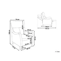 Beliani TV-fauteuil ROYSTON - Grijs Polyester 8 Beliani TV-fauteuil ROYSTON - Grijs Polyester -LeenBakker Winkel 1028a966e46d4624a52fad4a9e8d0753