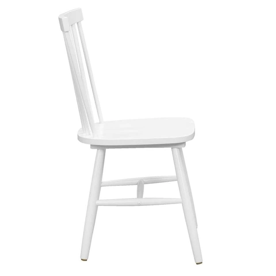 Eetkamerstoel Skeby - Hout - Wit (2 Stuks) 5 Eetkamerstoel Skeby - Hout - Wit (2 Stuks) - Afbeelding 3