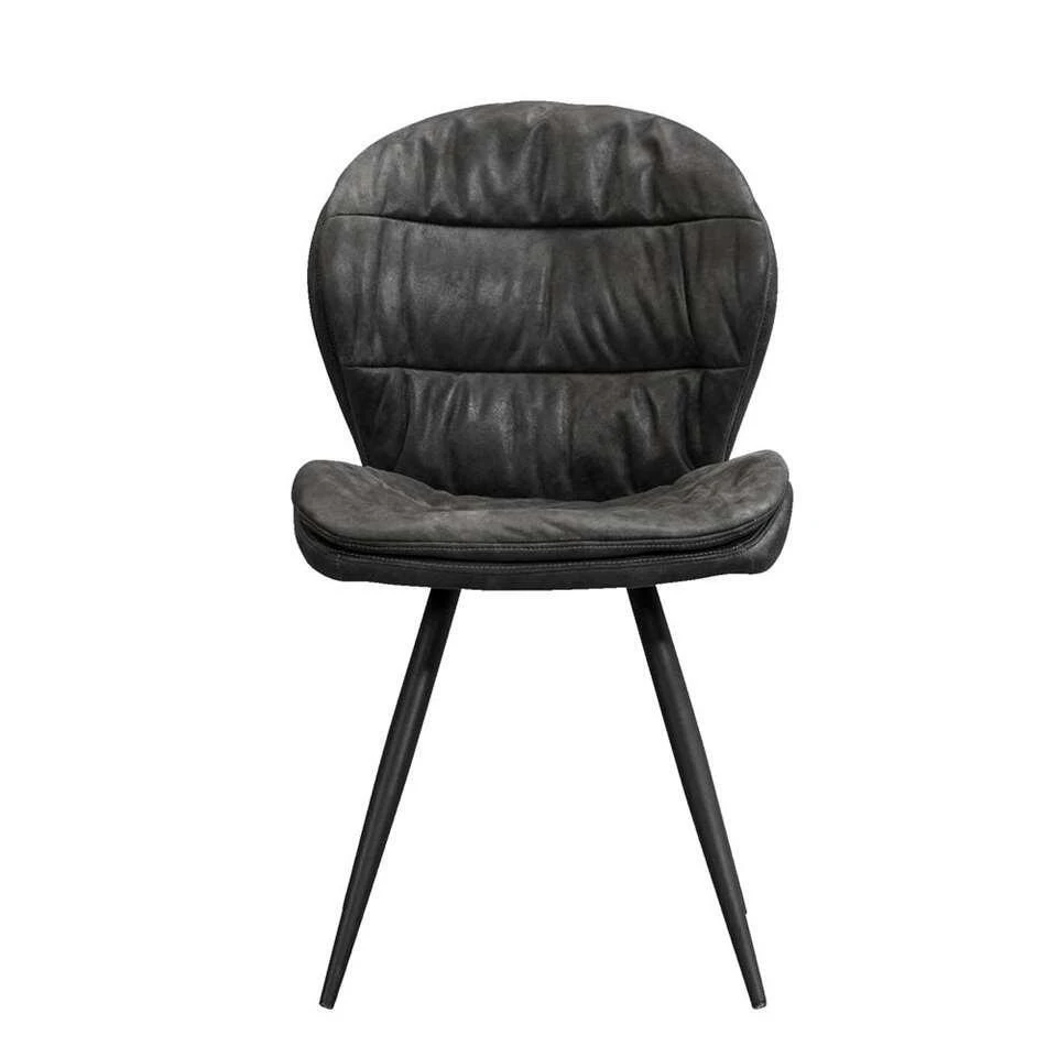 Eetkamerstoel Lenn - Stof - Antraciet 3 Eetkamerstoel Lenn - Stof - Antraciet