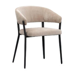 Eetkamerstoel Liv - Stof - Caramel