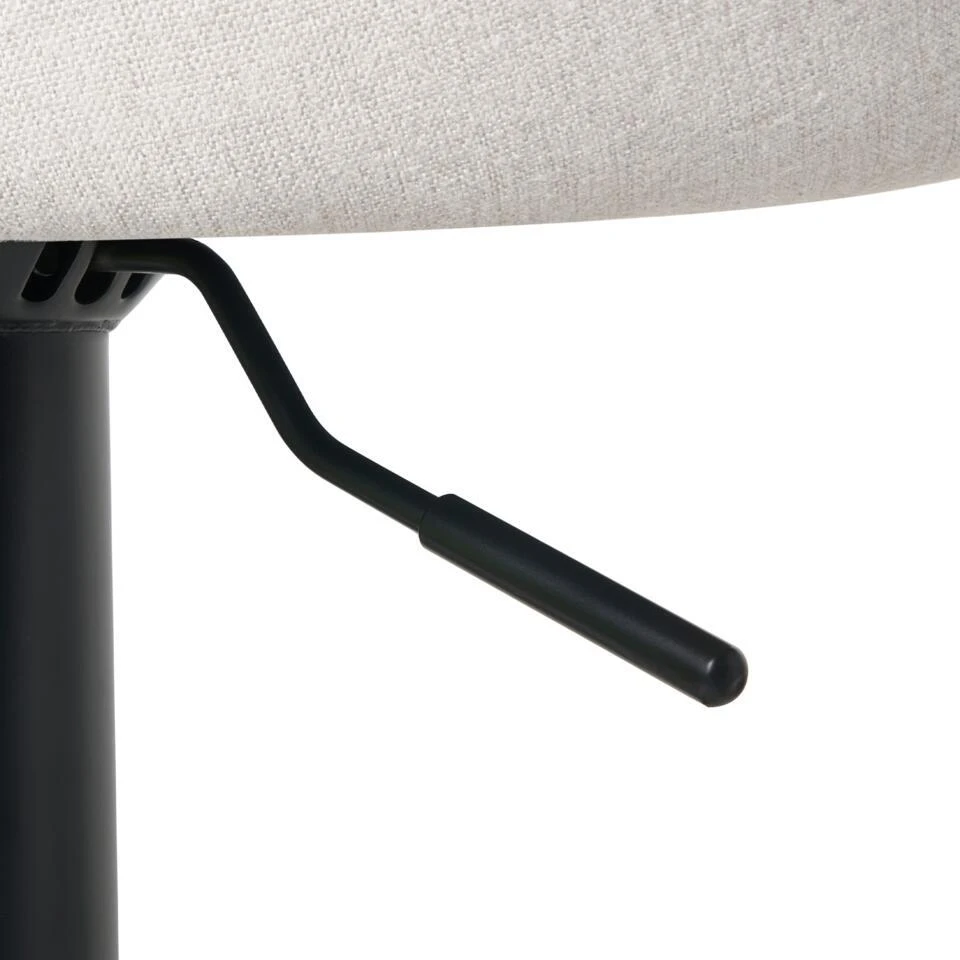 MEDULIN - Barkruk Set Van 2 - Lichtgrijs - Stoffen 12 MEDULIN - Barkruk Set Van 2 - Lichtgrijs - Stoffen - Afbeelding 10