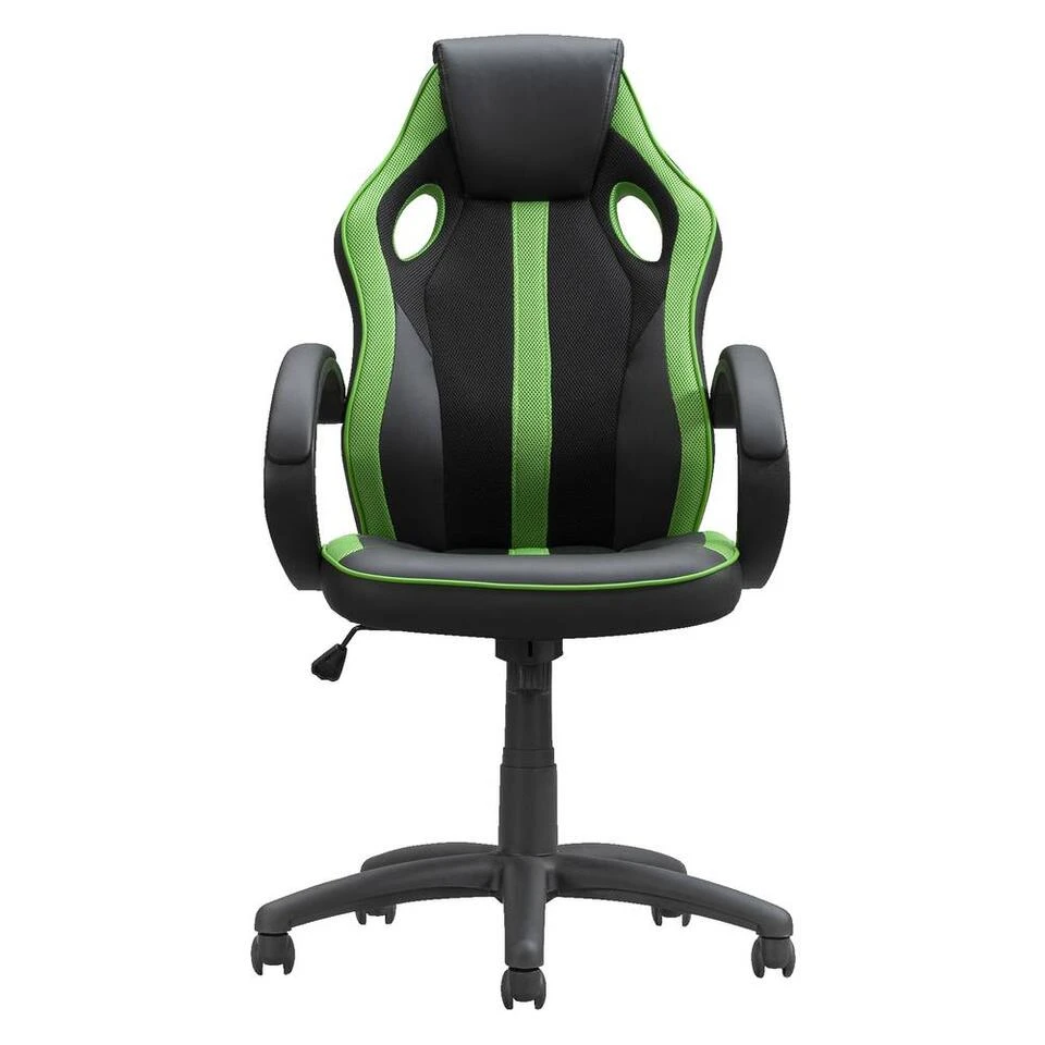 Gamestoel Max - Zwart/groen 4 Gamestoel Max - Zwart/groen - Afbeelding 2