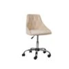 Beliani Bureaustoel PARRISH - Beige Fluweel -LeenBakker Winkel 1177051188