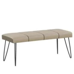 Beliani Hocker BETIN - Beige Kunstleer