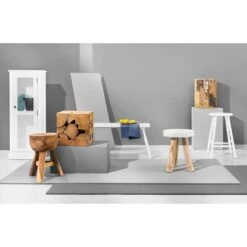 Decoratief Blok Naturel Teak Luuk - Bruin - 37x37x37 Cm -LeenBakker Winkel 11990793 1001