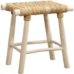 Kruk Cita - Naturel - 44x30x45 Cm 5 Kruk Cita - Naturel - 44x30x45 Cm -LeenBakker Winkel 11997513 0300