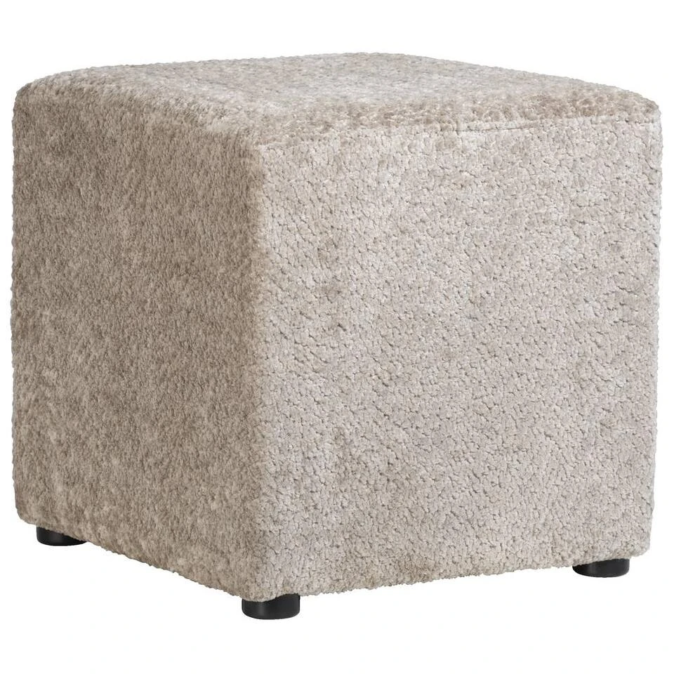 Poef Cloe - Zand - 43x43x43 Cm 4 Poef Cloe - Zand - 43x43x43 Cm - Afbeelding 2