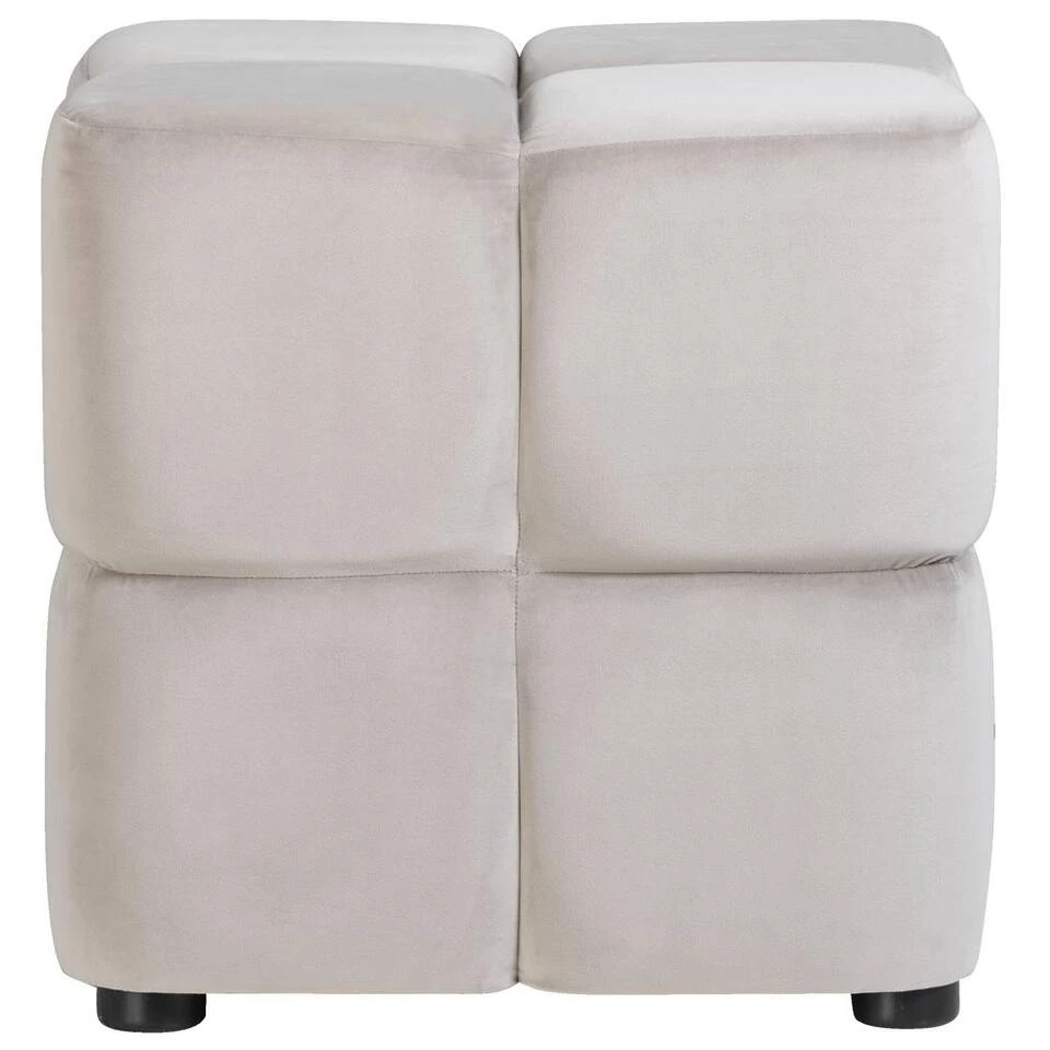 Poef Blokkie - Taupe - 43x43x43 Cm 3 Poef Blokkie - Taupe - 43x43x43 Cm