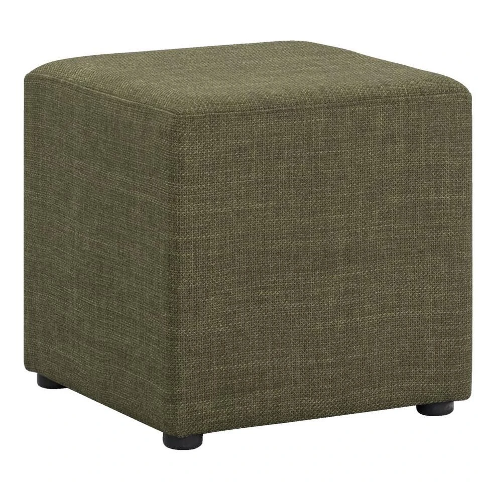Hocker Nando - Groen - 45x45x45 Cm 4 Hocker Nando - Groen - 45x45x45 Cm - Afbeelding 2