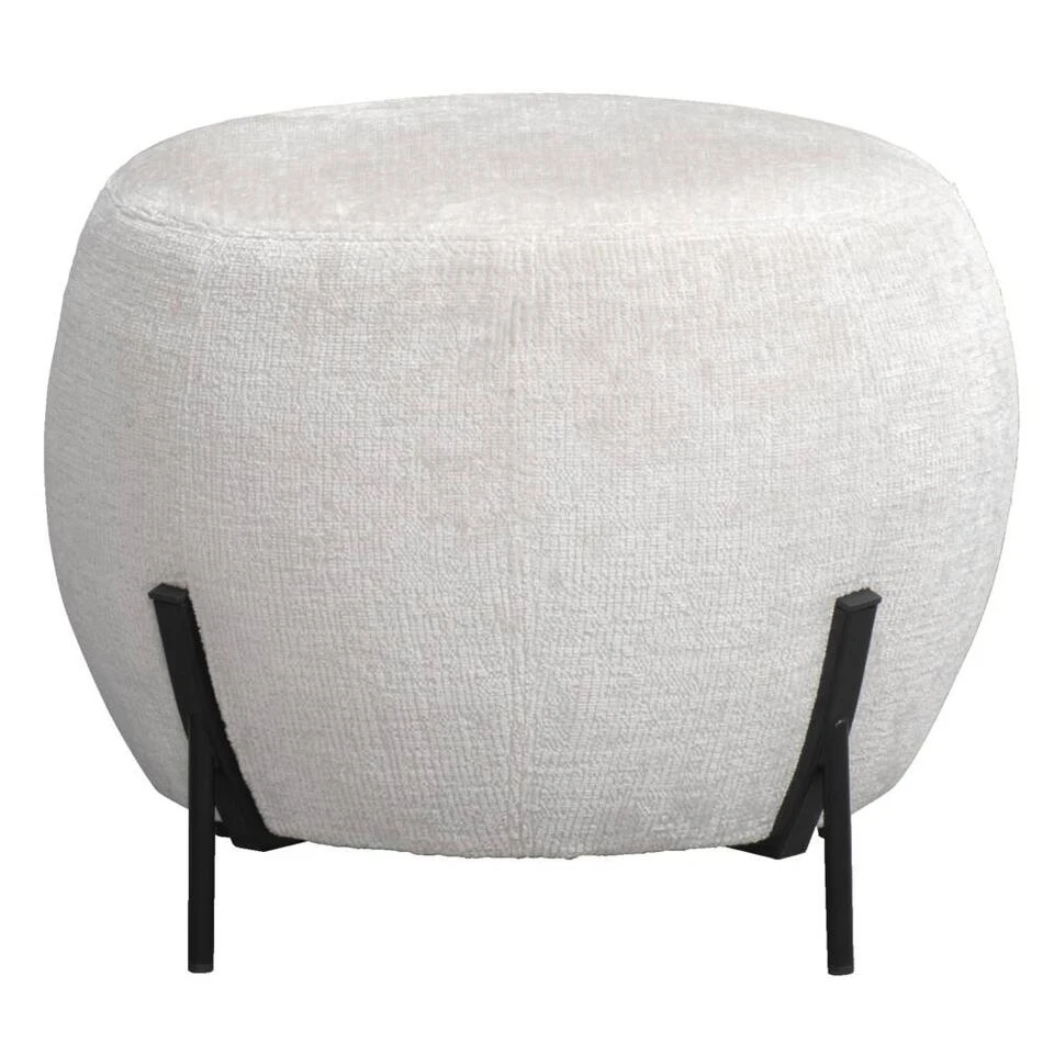 Poef Rosaly - Beige - Ø45x35 Cm 3 Poef Rosaly - Beige - Ø45x35 Cm