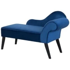 BIARRITZ - Chaise Longue - Blauw - Rechterzijde - Fluweel -LeenBakker Winkel 11f4f5542d37438d880dd222eba7395c