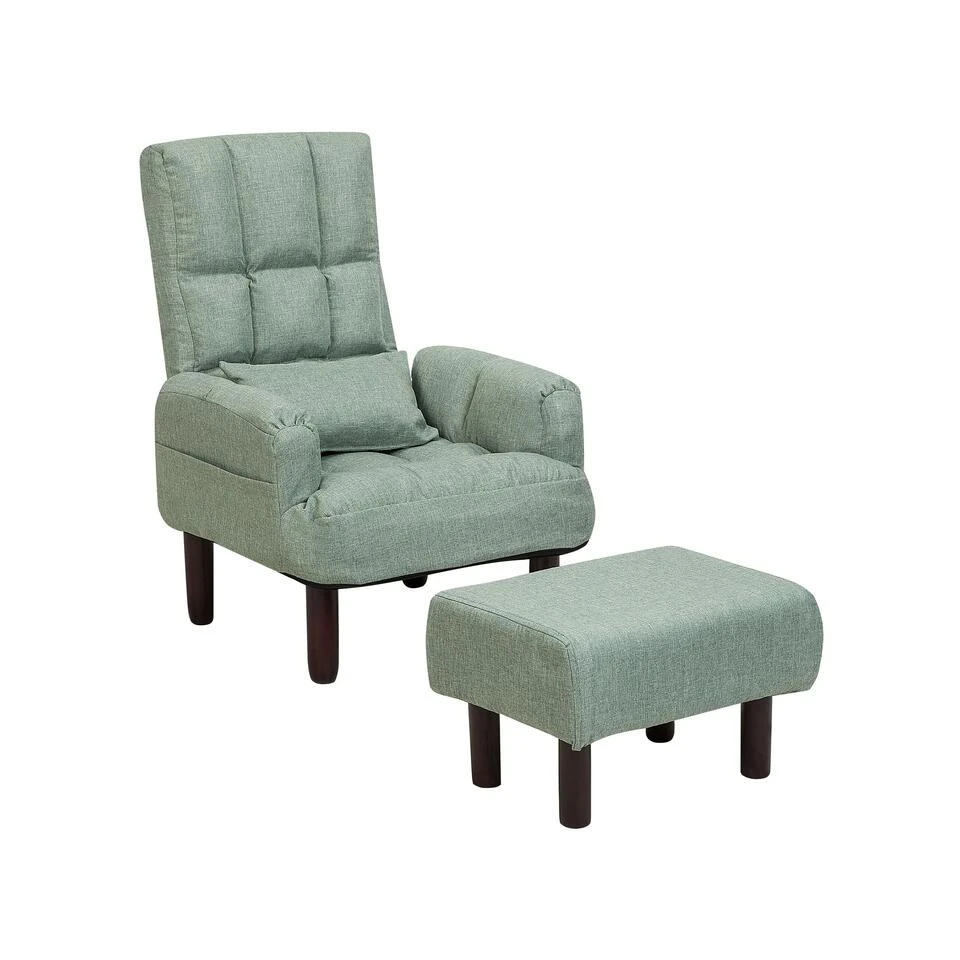 Beliani Fauteuil OLAND - Groen Polyester 3 Beliani Fauteuil OLAND - Groen Polyester