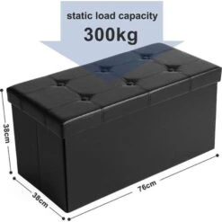 Zitpoef, Zitbank Met Opbergruimte, Opvouwbaar, Zwart 13 Zitpoef, Zitbank Met Opbergruimte, Opvouwbaar, Zwart -LeenBakker Winkel 120c2cd0320347ccb61b15ddbaffed1f