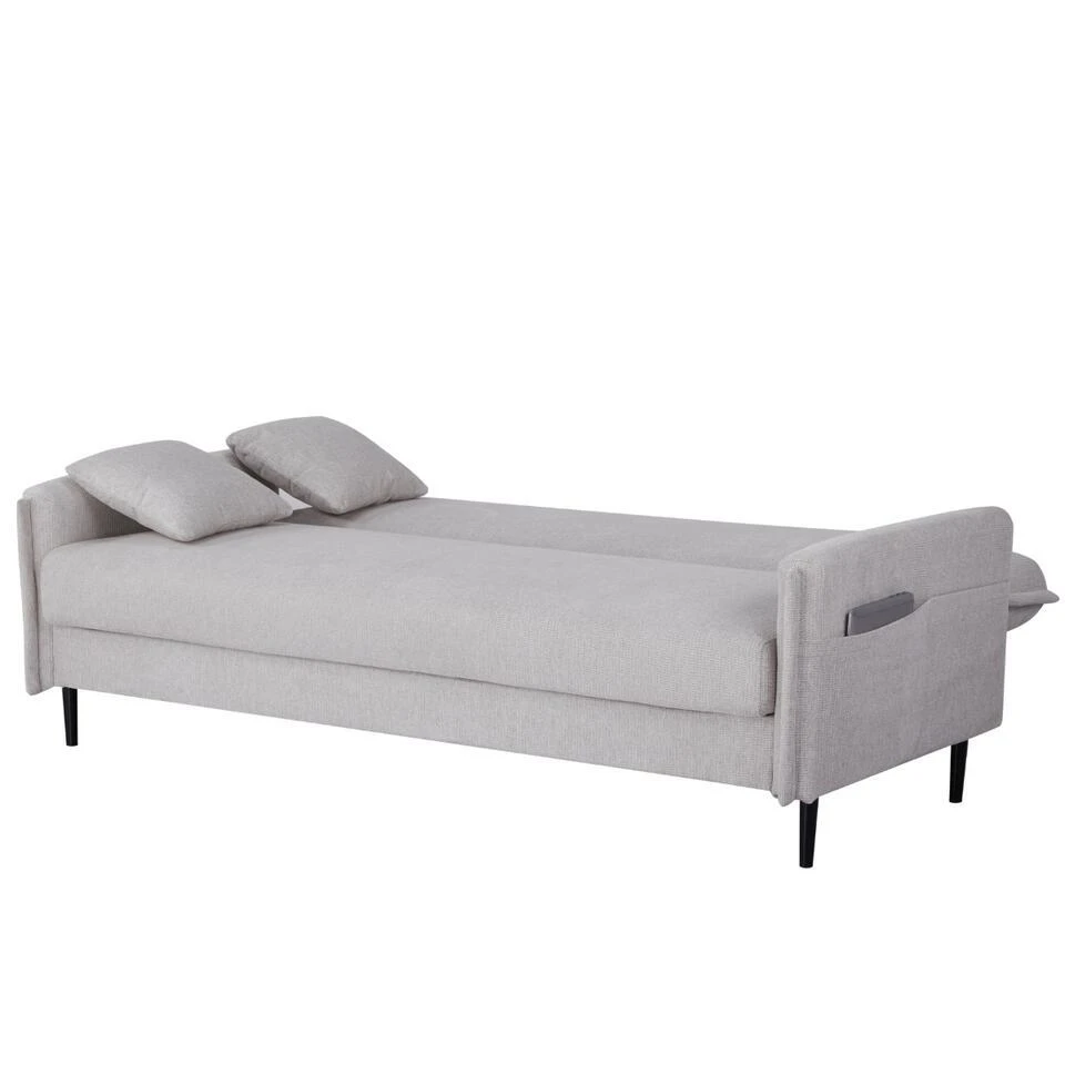 Slaapbank 3-Zits - Stof Beige - Zithoogte 47cm - 200x85x87cm - Torvi 6 Slaapbank 3-Zits - Stof Beige - Zithoogte 47cm - 200x85x87cm - Torvi - Afbeelding 4