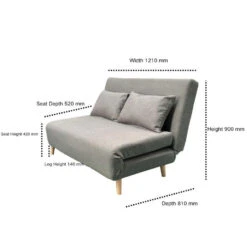 Slaapbank Luzern - Grijs - 81x121x90 Cm 11 Slaapbank Luzern - Grijs - 81x121x90 Cm -LeenBakker Winkel 12600480 9060