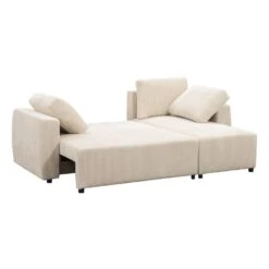 Slaapbank Novara - Ecru - 85x230x155 Cm -LeenBakker Winkel 12600485 0301