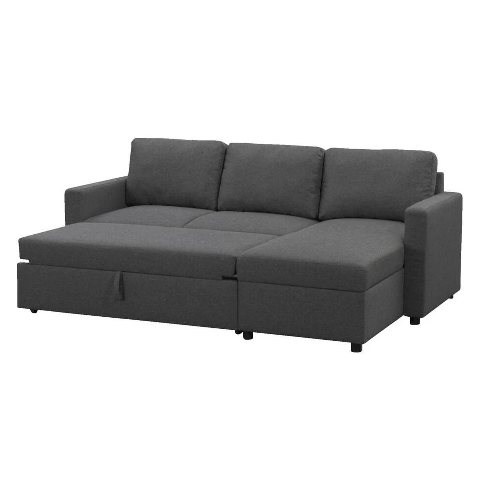 Slaapbank Turijn Met Opbergruimte - Antraciet - 82x215x145 Cm 13 Slaapbank Turijn Met Opbergruimte - Antraciet - 82x215x145 Cm - Afbeelding 11